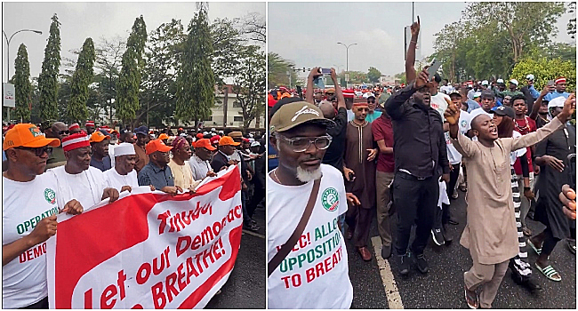 Atiku, Obi, Amaechi, Kwankwaso, Aregbesola, Mark, Others Lead ‘Save Democracy’ Protest